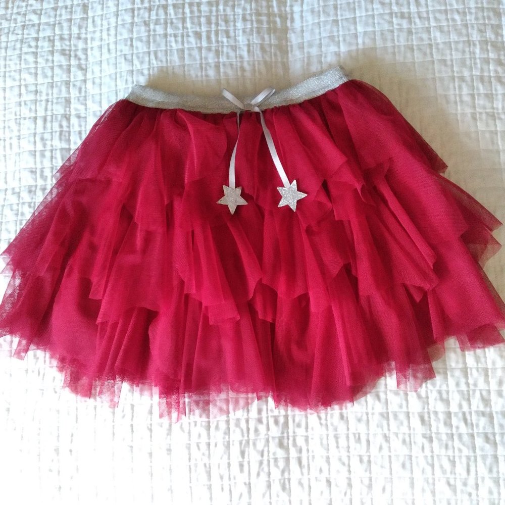 HOST PICK !! Kate Mack s 12 red tulle skirt, Gymboree L sweater silver cardigan